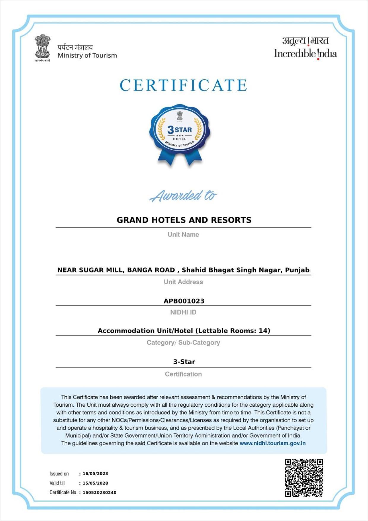 Grand Hotel Nawanshahr Nawāshahr Eksteriør bilde